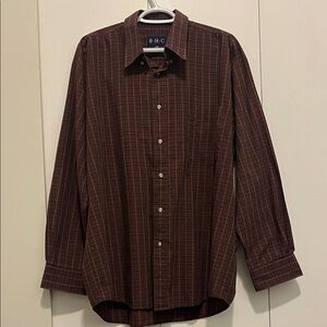 Men's Brown Checkered Shirt